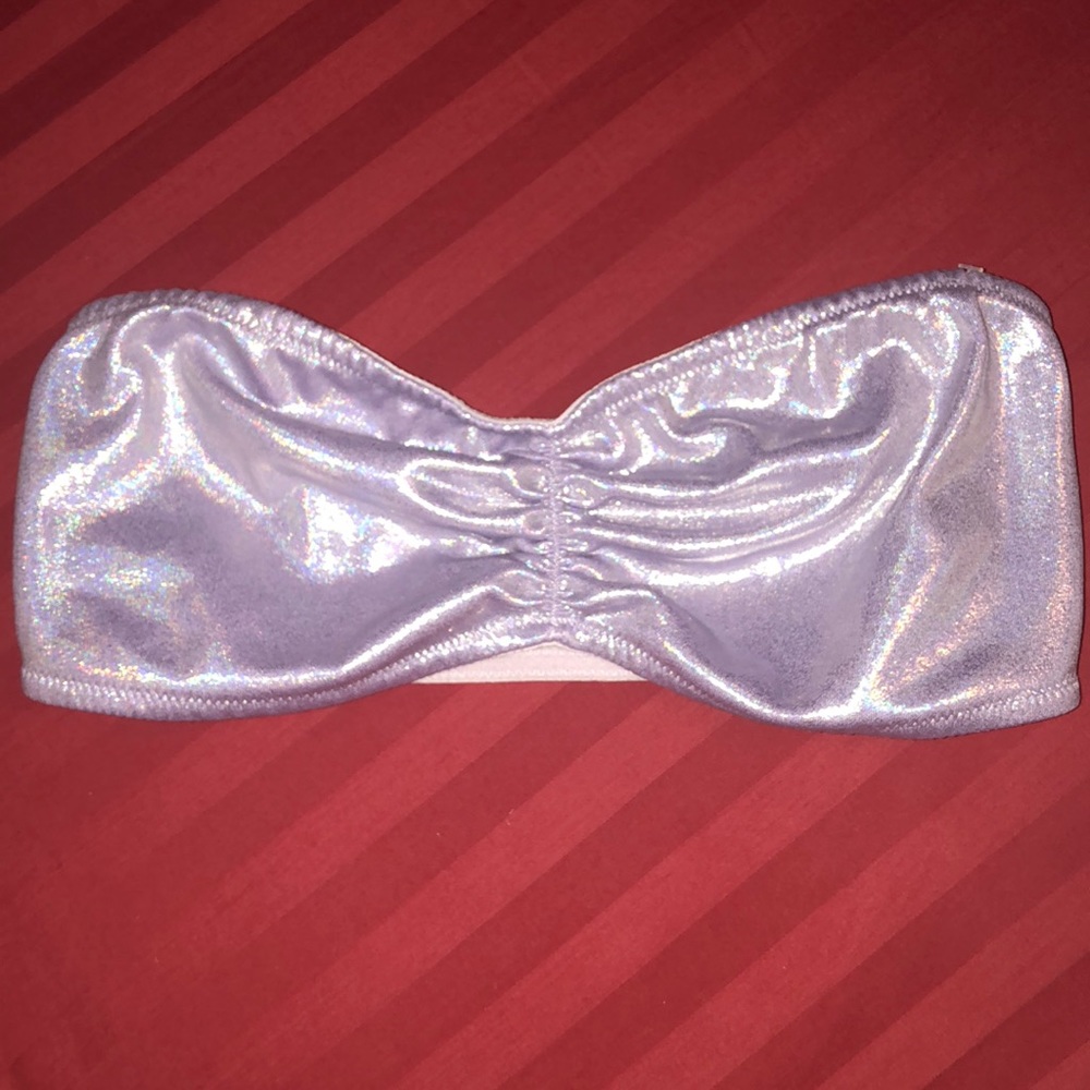 VS PINK purple metallic bandeau